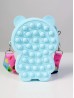 Kids POP-IT Teddy Bear Silicon  Crossbody Purse w/Zipper Closure